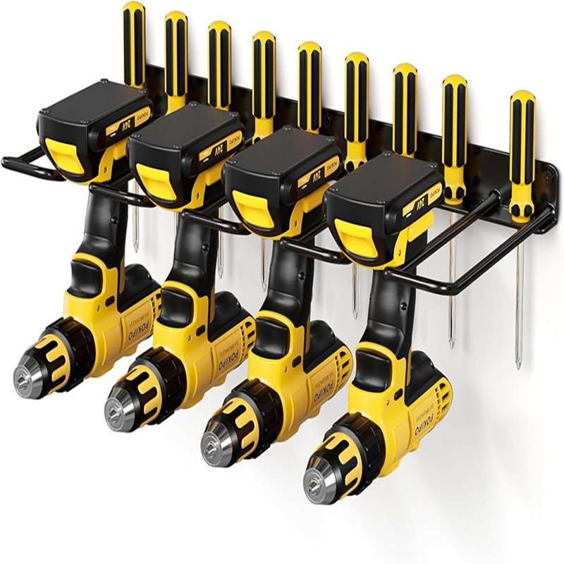 Power Tools In Workshop - Suporte de parede com 4 compartimentos