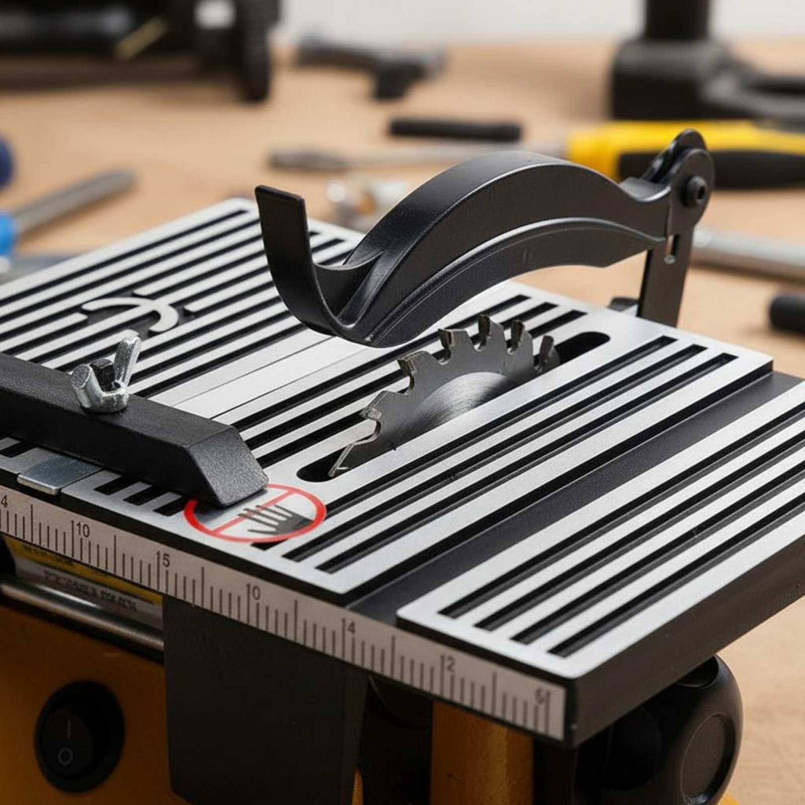 Power Tools In Workshop - Serra de Mesa Mini Portátil, Máquina
