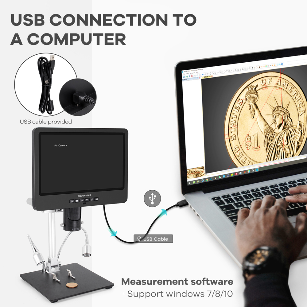 Andonstar Trinocular HDMI USB  - Tools For Electronic Workshop avaliação e preço