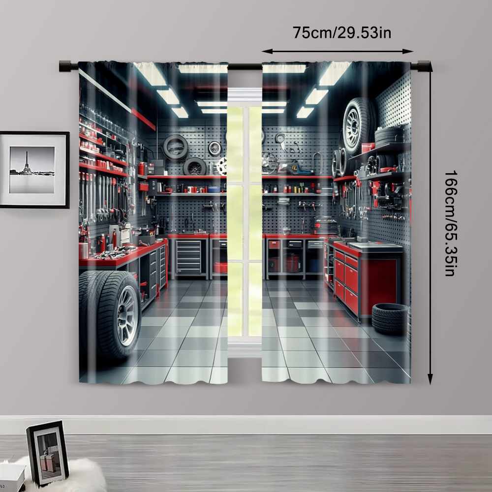2 Peças, Cortinas com Estampa  - Workshop Tools Youtube avaliação e preço