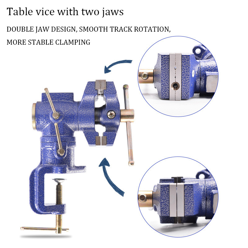 Double Jaw Tabela Vise Base gi - Bench Vise Swivel avaliação e preço